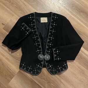 Double D Ranch Black Studded Women's Blazer